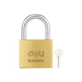  Замок навесной Deli DL508906 латунный, 50мм 