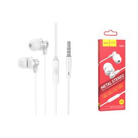 Наушники HOCO M98 Delighted metal universal with microphone (серебристый) 
