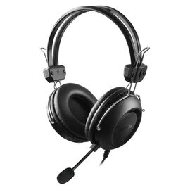  Наушники полноразмерные проводные, с микрофоном A4TECH HU-35 (черный) 