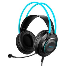  Наушники полноразмерные проводные, с микрофоном A4TECH Fstyler FH200i, 1,8м (серый синий) 