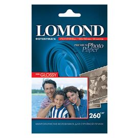  Фотобумага Lomond 1103302 10x15/260г/м2/20л./белый полуглянцевое для струйной печати 