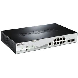  D-Link DGS-1210-10P/ME/A1A Управляемый коммутатор 2 уровня с 8 портами 10/100/1000Base-T с поддержкой PoE и 2 портами 1000Base-X SFP 