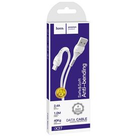  HOCO X37/ USB кабель Micro/ 1m/ 2.4A/ White 