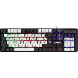  Клавиатура игровая проводная DEFENDER Dark Knight GK-077 45078 ,бело-черная 