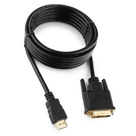  Кабель Gembird HDMI-DVI 3.0м, 19M/19M, single link, черный, позол.разъемы, экран (CC-HDMI-DVI-10) 