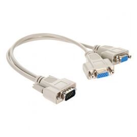  Переходник Vcom VVG6530 VGA 1-2 (1x15M/2 x15F), {VGA Spliter Cable 0.3m} 