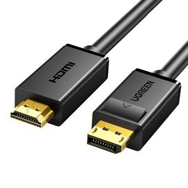  Кабель UGreen DP101 (10202) DP Male to HDMI Male Cable 2 м (черный) 