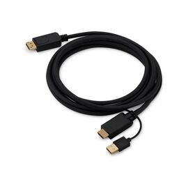  Кабель аудио-видео Buro HDMI (m)/DisplayPort (m) 3м (HDMI-DP-3M) Позолоченные контакты черный 