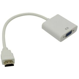  Кабель KS-is KS-315 HDMI(19M)-VGA(15F), 20 см, белый 