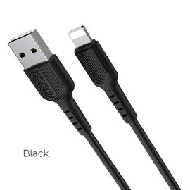  Дата-кабель BOROFONE BX16 Easy Lightning, 1м (чёрный) 