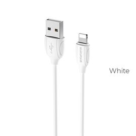  Дата-кабель BOROFONE BX19 Benefit lightning, 1м (белый) 