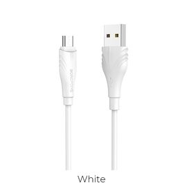  Дата-кабель BOROFONE BX18 Optimal  micro 1м (белый) 