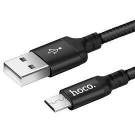  Дата-кабель HOCO X14 micro 1м (черный) 