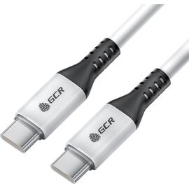  Кабель Greenconnect GCR-53122 Type C-C для MacBook 18W 1.0m белый AL корпус белый черный ПВХ 