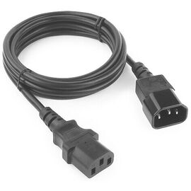  Кабель питания системный блок-монитор Cablexpert 1.8м C13-C14 VDE 3х0.75мм2, 10А с заземлением, 1.8м, черный, пакет PC-189-VDE 