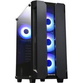  Корпус CHIEFTEC HUNTER GS-01B-OP без БП, боковая панель из закаленного стекла, 3xARGB LED 120мм вентилятора спереди, 1xARGB LED 120мм вентилятор сзади 