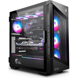  Корпус MSI MPG Velox 100R 2xUSB 3.0, 1xType C, 4x120mm ARGB Fan, ARGB Control Board, Tempered Glass Window, Glass Front Panel, Brown Box 