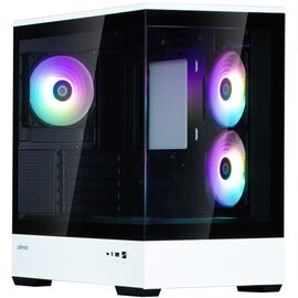 Корпус ZALMAN P30 BW, без БП, боковое окно (закаленное стекло), черно-белый, mATX 