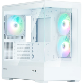  Корпус ZALMAN P30 V2, MATX, White, Window, 2x3.5", 3x2.5", 1xUSB Type-C, 1xUSB3.0, Side 2x120mm ARGB, Rear 1x120mm ARGB, VGA support 