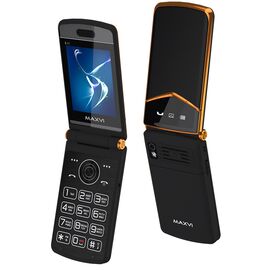  Мобильный телефон Maxvi E11 черно-золотой 