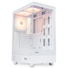  Корпус HSPD F510 (F510-TGWH-ARGB), без БП, Panoramic Mid Tower, White, TG, 0.5 SPCC, 3x120mm ARGB ATX, mITX 180/280/160mm 1x2.5", 7xPCI 2xUSB- 