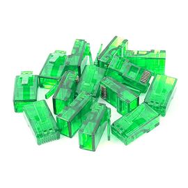  Коннектор DeTech RJ45 8P8C F/G зеленый (100 шт/упак) 