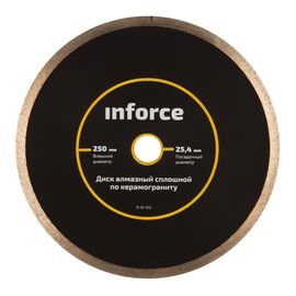  Диск алмазный сплошной керамогранит Inforce 11-01-512 250х25,4 мм 