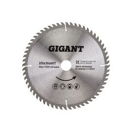  Диск пильный чистый рез по дереву Gigant G-110914 255x30x60Т 