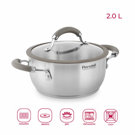  Кастрюля Rondell Balance RDS-753 2л стальной 