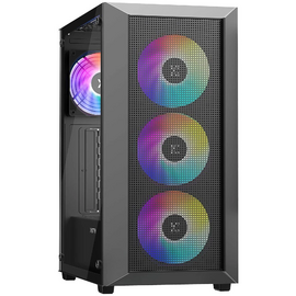  Корпус XASTRA A406 4ARGB Black (A406-4FC12A) ATX/Mesh  tempered glass 4x120mm ARGB PWM fans 