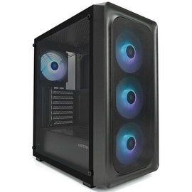  Корпус XASTRA A407 4ARGB Black (A407-4FC12A) ATX/Mesh/ tempered glass / 4x120mm ARGB PWM fans 