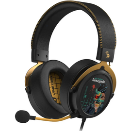  Наушники с микрофоном A4Tech Bloody M595 Renegade черный/рисунок 2.3м мониторные USB оголовье (M595) 