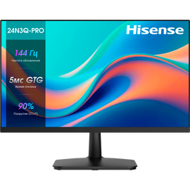  Монитор Hisense 24N3Q-Pro 23.8" FHD, 1920x1080, 144Hz, 16:9, IPS, 5ms, 250cd, HDMI, DP, VGA 