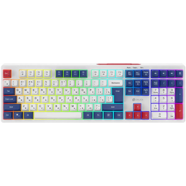  Клавиатура OKLICK 725G белый/красный 
