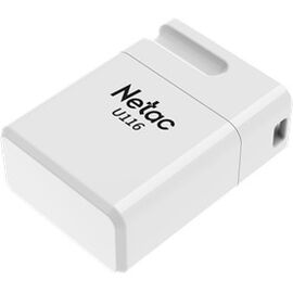  USB-флешка Netac U116 (NT03U116N-016G-32WH), 16Gb USB3.2, миниатюрная пластиковая белая 