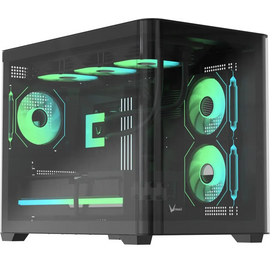  Корпус Formula Crystal U2M Floe, mATX, Mini-Tower, без БП, черный 