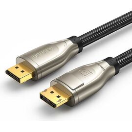  Кабель UGREEN DP112 60844 1.4 DP M/M Round Cable Zinc Alloy Shell with Braided 3m Black 