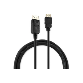  Кабель Buro BHP RET HDMI-DPP18 DisplayPort(20M)-HDMI(19M), экранированный, 1.8 м, черный 