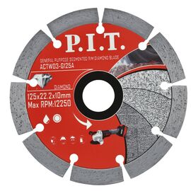  Диск алмазный P.I.T. ACTW03-G125A отрезной (сегментированный) 125x22,2x1,4 мм 