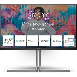  Монитор AOC U32U3CV Black 4K, IPS, 3840x2160, 4 ms, 178град./178град., 400cd/m, 50M:1, +2xHDMI 2.0, +DisplayPort 1.4, +4xUSB 3.2, USB Type-C, +MM, +RJ 