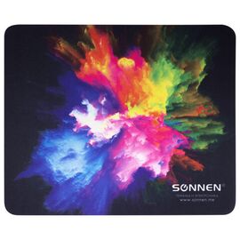  Коврик для мыши Sonnen 513291 Explosive, резина + ткань, 220х180х3мм 