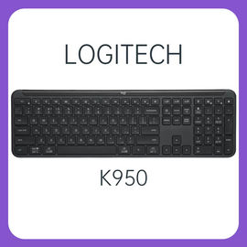  Клавиатура Logitech K950 черный (920-012434) USB беспроводная BT/Radio slim 