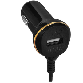  АЗУ Maxvi CCM-211MSC 2.1A, 1xUSB черный, LED индикатор, витой кабель microUSB 