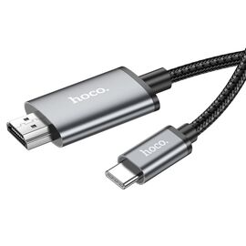  Дата-кабель Hoco UA27 HD on-screen Cable Type-c to HDTV metal Gray 