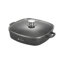 Жаровня ZEIDAN Z-501040 4,5л с крышкой Black 