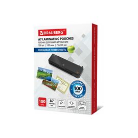  Пленки-заготовки для ламинирования BRAUBERG 530807 (75х105мм) 100мкм 100шт 