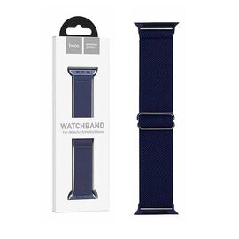  Ремешок для умных часов APPLE Watch 42/44/45/49mm HOCO, WA04 Fashion, нейлон, цвет: тёмный, синий 