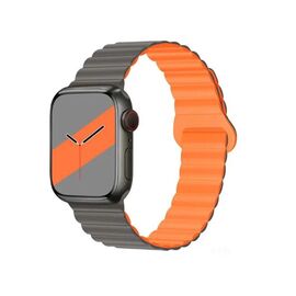  Ремешок HOCO WA22 для умных часов APPLE Watch 38/40/41mm двухцветный силикон серый, оранжевый 