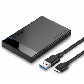  Внешний корпус для HDD UGREEN US221 30848 2.5 Inch Hard Drive Box with Micro-B to USB-A 3.0 Cable Black 