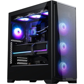  Корпус PHANTEKS Eclipse G370A (PH-EC370A_DBK01R) , Black, 4x120mm ARGB Fan, Nylon front filter, TG, Mid-Tower 